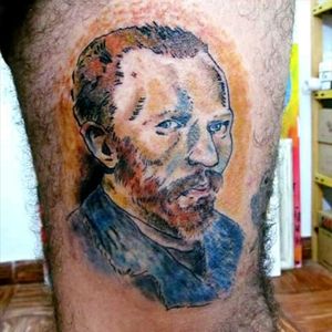 Version libre de un retrato de Vincent Van Gogh Vincent Van Gogh portrait free version. #vangoghtattoo #VanGogh