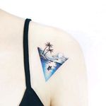 By #tattooistida #watercolor #turtle #sea #palmtree #holidays