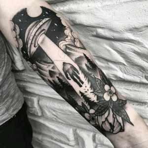 Jayce Wallingford#tattoodo #TattoodoApp #tattoodoBR #tatuagem #tattoo #blackwork #ovni #ufo #flores #flowers #alien #naveespacial #JayceWallingford