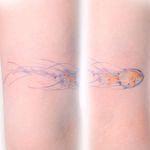 By #soltattoo #goldfish #jellyfish #watercolor