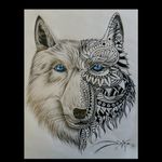 #inkcap #tattoos #art #wolf #zentangle #zentanglewolf #wolftattoos #zentangletattoos #blackwork #blackandgrey