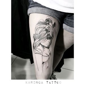 In ProgressInstagram: @karincatattoo#inprogress #tattoo #tattoos #tattoodesign #tattooartist #tattooer #ram #girl #leg #woman #ideas #big #blacktattoo #blackworkers #legtattoo #tattoodesign #istanbul #dövme