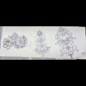 Diseños Flor de loto y brújula...