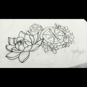 1° Diseño Flor de loto y brújula...