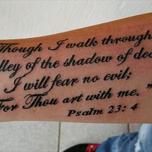 #psalm23 #religioustattoo #letteringtattoo