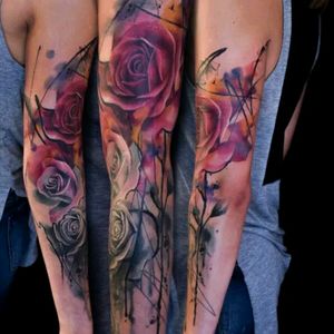 Warwink Tattoo#tattoodo #TattoodoApp #tattoodoBR #tatuagem #tattoo #flores #flowers #aquarela #watercolor #colorida #colorful #warwink