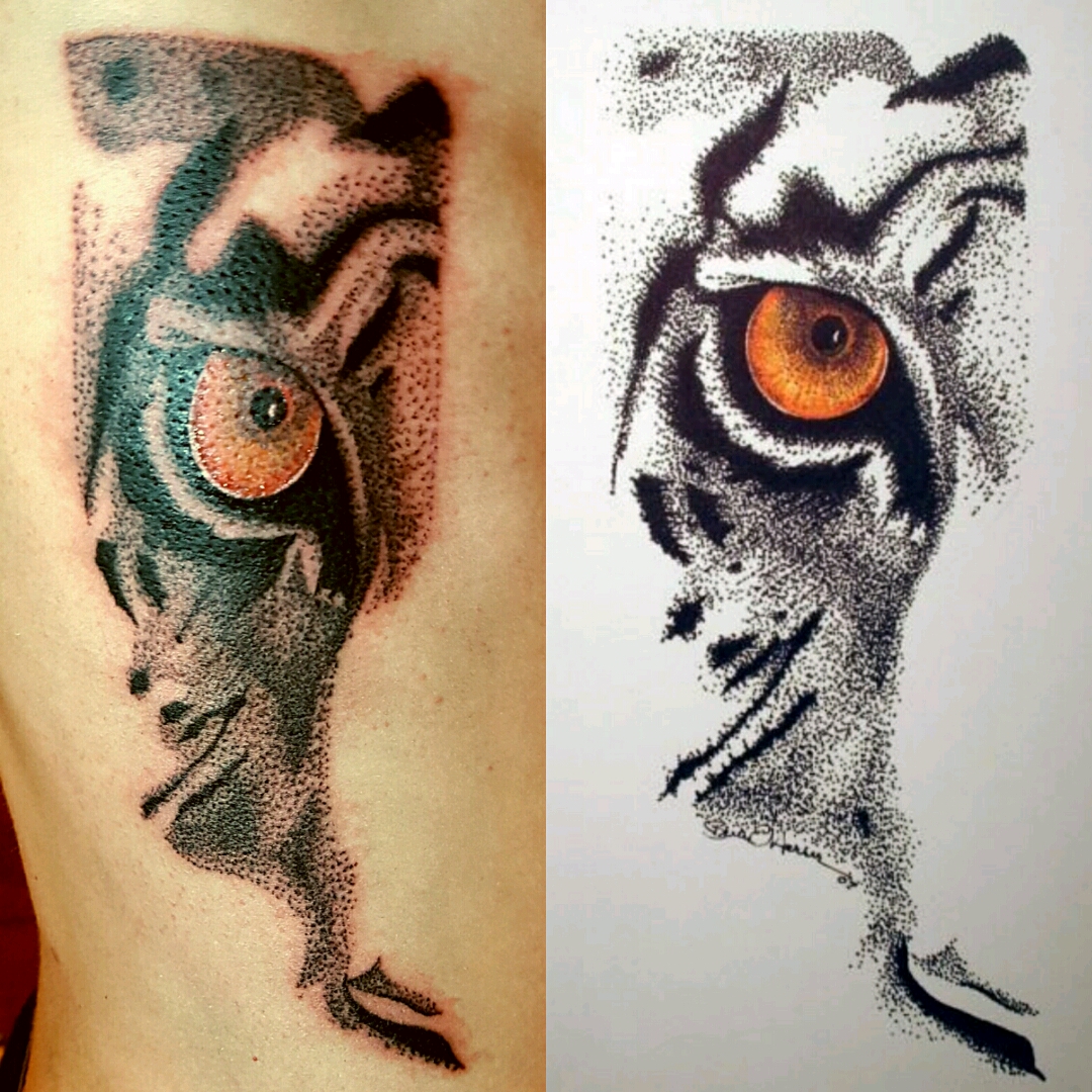 Tattoo uploaded by kolorado tattoos • Orange eye of tiger • Tattoodo Tattoo uploaded by kolorado tattoos • Orange eye of tiger • Tattoodo