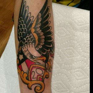 Eagle by Becca Genne-Bacon #beccagennebacon #AmericanTraditional #eagle #handofglorytattoo