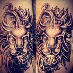 Lion head on forearm. #lion #liontattoo #cats #cattattoo #cat #forearm #chickswithtattoos