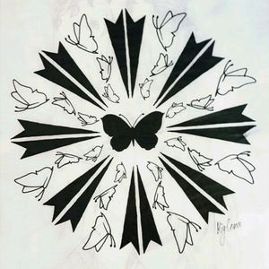 Butterfly pattern#butterfly #tattoodesign #tattoopattern #butterflytattoo #tattooapprentice