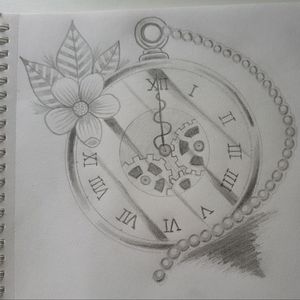 Clock sketch #drawing #tattoodesign #clock #art