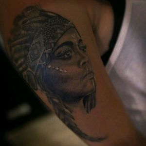 #tattoo #Indianwomantattoo #blackandgrey #tattoo #realistic   #portrait  #equaliserproton