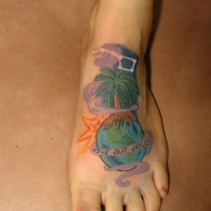 #inkcap #tattoos #art #tropical #tropicaltattoo #travel #traveltattoos #globe #globetattoo #bigdipper #bigdippertattoo #color #colortattoo