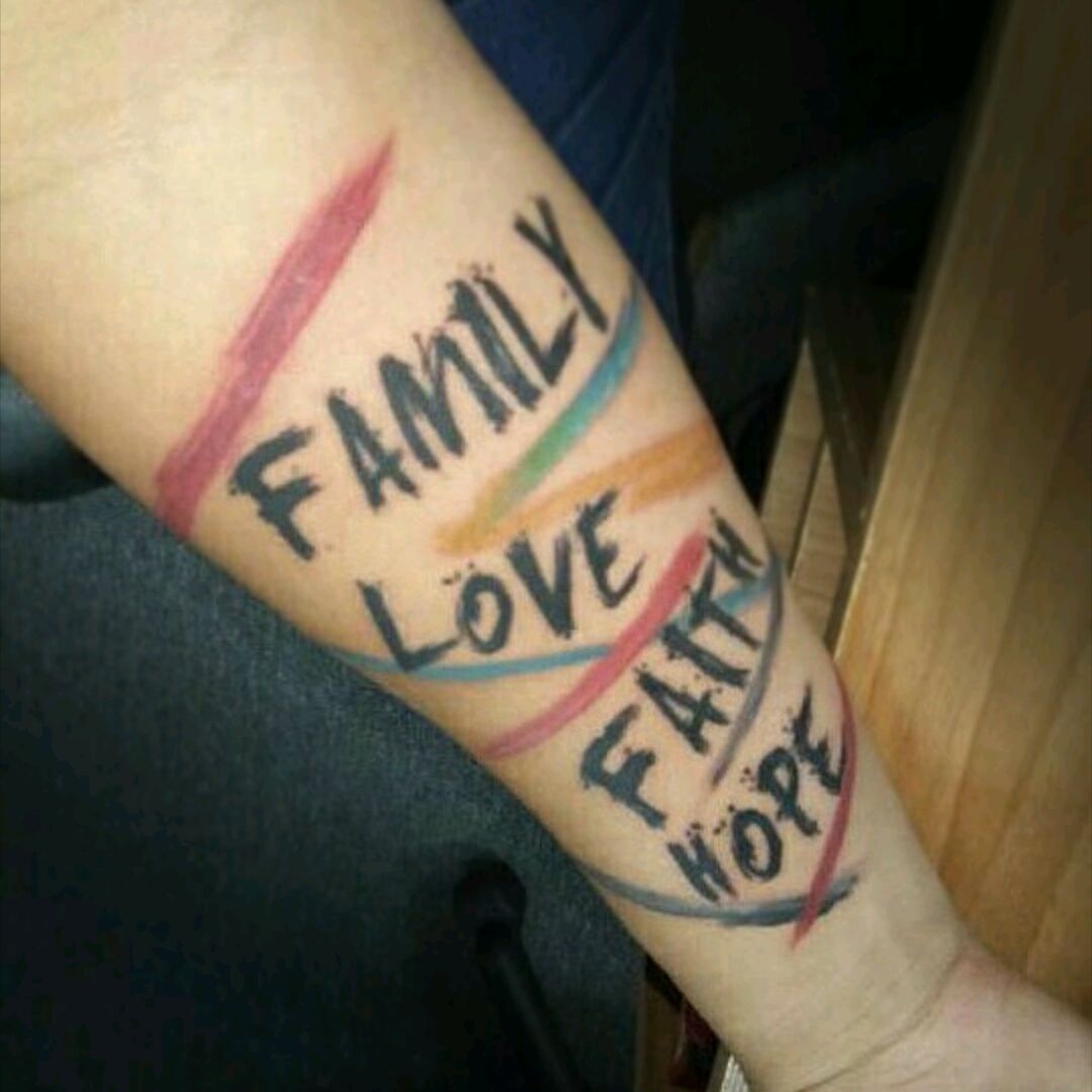Walk By Faith Tattoo Idea For Sisters In FamilyFamily Tattoo Ideas