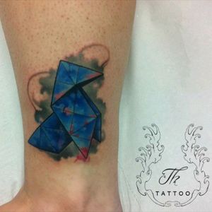 Origami tattoo by Theodor