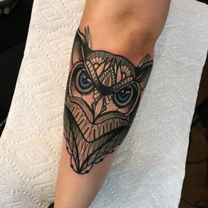 #owl #tattoo #redbaronink