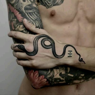 black viper snake tattoo