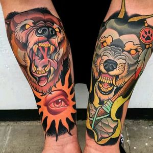 Mike Stockings#tattoodo #TattoodoApp #tattoodoBR #tatuagem #tattoo #urso #bear #machado #axe #colorida #colorful #neotrad #neotraditional #MikeStockings #lobo #wolf
