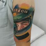 #kahunatattoo #realismcolortattoo #portriat #tattooportrait #ayrtonsenna #Senna #colortattoo