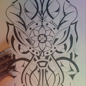 Just black and white tribal#design #tattoo