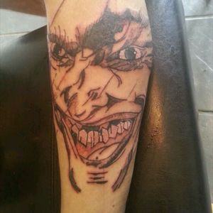 Scary joker style faceOnly my 2nd tattoo on real skin#tattoo #jokertattoo