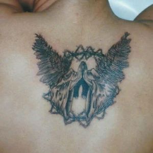#inkcap #tattoos #art #angelwings #angelwingtattoos #prayinghands #prayinghandstattoo #crownofthorns #blackwork #blackandgrey