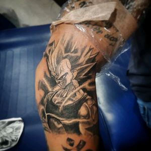 #tattoo #tattooing #blackandgrey #tattoodo #anime #vegeta #dragonballz #dragonballztattoo