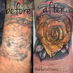 Little wrist cover up. #neotraditional #coverup #rose