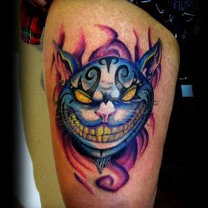 #cat #alicemadnessreturns #gato #aliceinwonderland #originalart #fullcolor #tattoo #newschool #familiaunidatattoo