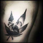 Tattoo marihuana black and grey