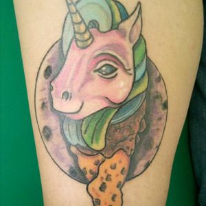 Unicorn cream #icecream #Unicorn #color #newschool #tattoodesign #leongto #México