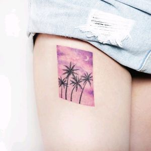 By #tattooistida #palmtree #paradise #SummerVibes #pink