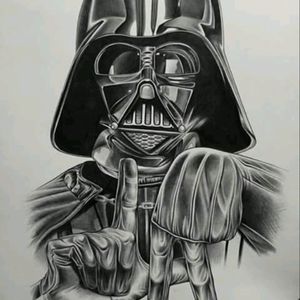 Unknown artist #StarWars #DarthVader #LA #Drawing. #BlackandGrey