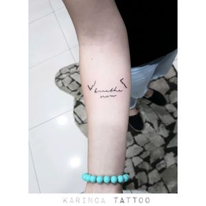 "Be here now" & "Breathe"Instagram: @karincatattoo#breathe #tattoo #writing #tattooart #tattooer #idea #arm #line #woman #girl #ideas #tattooed #dövme #istanbul #turkey #armtattoo #thin #tattoosforgirls