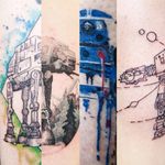 1 family, 2 days, 4 Star Wars tattoos! #starwars #starwarstattoo #atat #atattattoo #r2d2 #worldfamousink #spektradirekt2