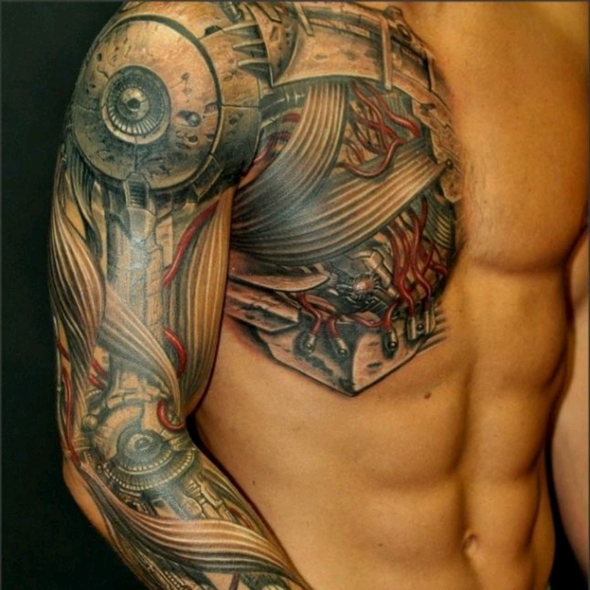 цветные татуировки для мужчин на плече