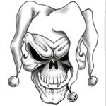 Badass drawing thinking about putting this as a joker from Batman what y'all think? #skull #thejoker