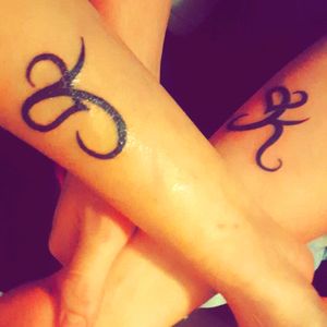 The second tattoo I got, I have the J and my boyfriend has the K they're the first letter of each other's names c: