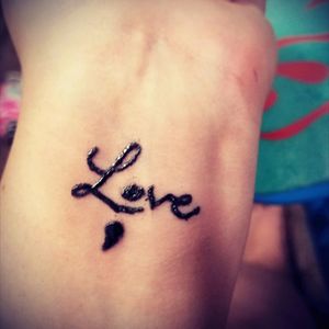 Tattoo by SouthernJinx #SemiColon #selfharmrecovery #tattooingmyself