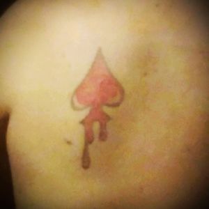 First tattoo bad idea bleeding spade