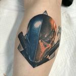 Deathstroke portrait done by Mikey Lo at Boundless Tattoo Company. First and only piece on my DC leg sleeve right now. Still finishing up my Marvel leg. #MikeyLo #BoundlessTattooCompany #BTC #deathstroke #DeathstrokeTattoo  #DCTattoos #ComicTattoos #SuperVillains  #supervillaintattoo