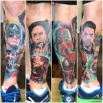 Mikey Lo at Boundless Tattoo Company added background to the lower half of my Marvel leg sleeve #MikeyLo #BoundlessTattooCompany #BTC #captainamerica #captainamericatattoo #ironman #ironmantattoo #wolverine #wolverinetattoo #Deadpool #deadpooltattoo #spiderman #spidermantattoo #punisher #punishertattoo #Avengers #AvenegersTattoo #xmen #XMenTattoo  #MarvelComics #MarvelTattoos #ComicTattoos #superhero  #SuperheroTattoos #LegSleeve