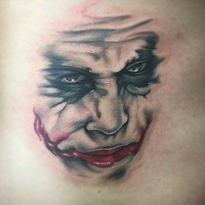 Heath Ledger Joker on my ribs done by Mikey Lo at Boundess Tattoo Company#MikeyLo #BoundlessTattooCompany #BTC #Joker #JokerTattoos #DCComics #DCTattoos #SuperVillains #supervillaintattoo #ComicTattoos