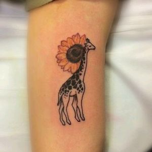 Just the giraffe, not the flower