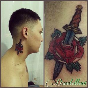 #dagger #daggertattoo  #daga #tatuajedaga #dagatatuaje #tutuaje #tattoo #ink #tatuajetradicional #tatuajecolor #tattoocolor #oldschooltattoo
