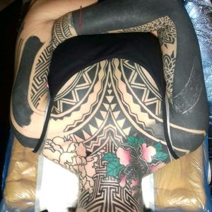Tribal tattoo by Mattia Jey, Horror Vacui Tattoo Parlour, Bologna (Italy).www.horrorvacuitattoo.com/jey.html#Black #blackwork #blackworktattoo #BlackworkTattoos #patternwork  #tribaltattoo #tribaltattoos #tattooart #tattooartist