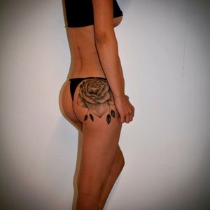 Tattoo i have made.   Cover-up of a name on the butt#model#tattoo #tattoos #tat #ink #inked #tattooed #tattoist #rosetattoo #art #design #instaart  #lingerie #backtattoo  #sexy #ass  #photooftheday #tatted  #bodyart #tatts #tats #amazingink #tattedup #inkedup
#tattooartists #rose