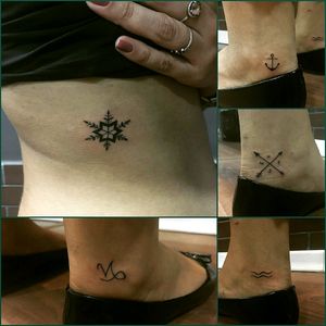 As minizinhas da Samy... Obrigada Gata!  Small#ancoratattoo #aquarius #capricorn #rosadosventos #fineline #vivianferreira #electra #electricink #everlest #eikon #tattoodo #tattooartist #femealetattoo #tatuadora #tattoorio #tattoobrasil #tatuagemdelicada #ginger #lovemyjob #inklife