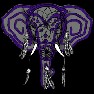 This is a rough sketch with some colour added to it I designed it for someone I know who asked for a cross between an elephant and a dream catcher