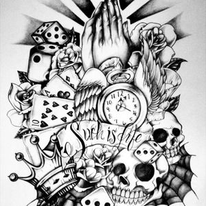 #skull#clock#dices#cards#crown#suchislife